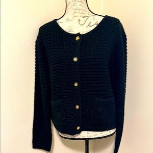 Prettygarden Black Cardigan Sweater Large